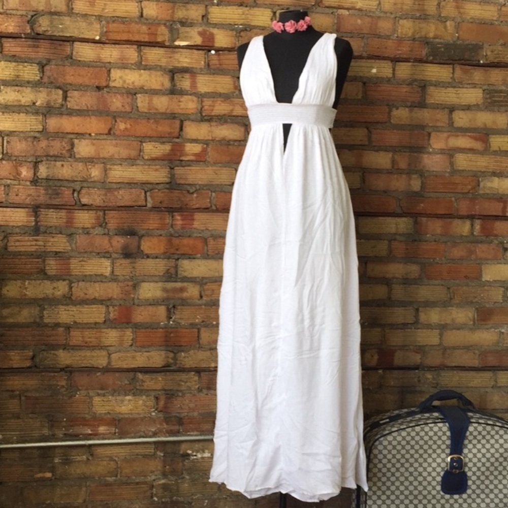 INDAH white maxi dress